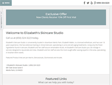 Tablet Screenshot of elizabethskincarestudio.com